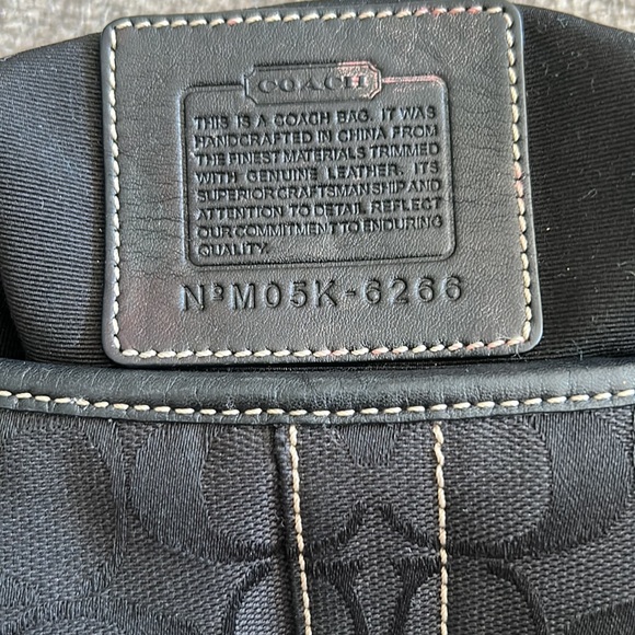 COACH Mini Small Crescent Shape Black Leather Braided Handle Zip Closure - Picture 5 of 6